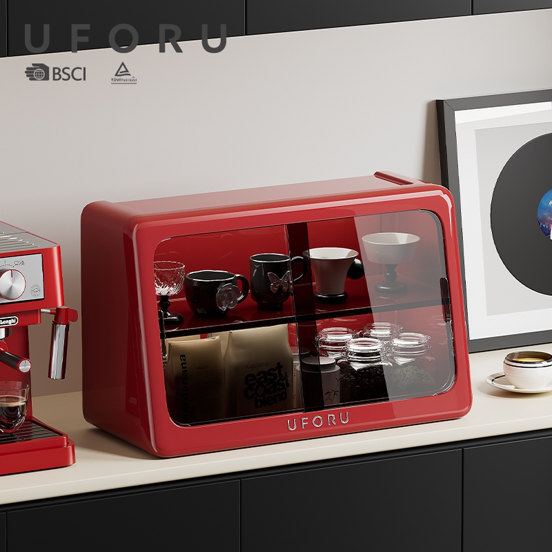 Coffee Equipment Organizer - Organizer do baru kawowego UFORU, dwuwarstwowy,