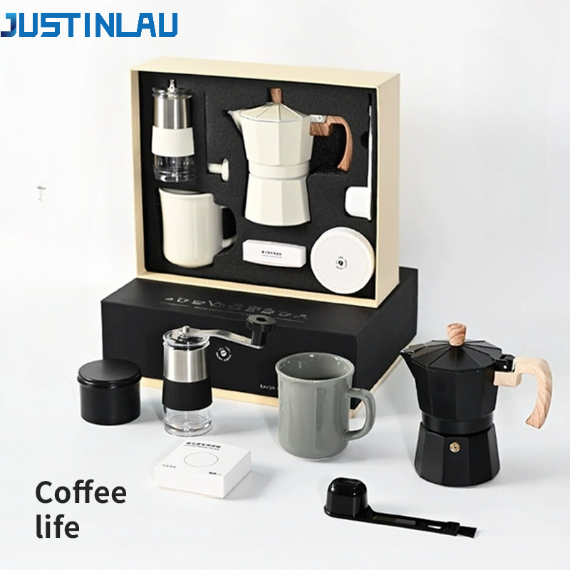 Coffee Equipment Gift Set - Zestaw do kawy: ręczny młynek do